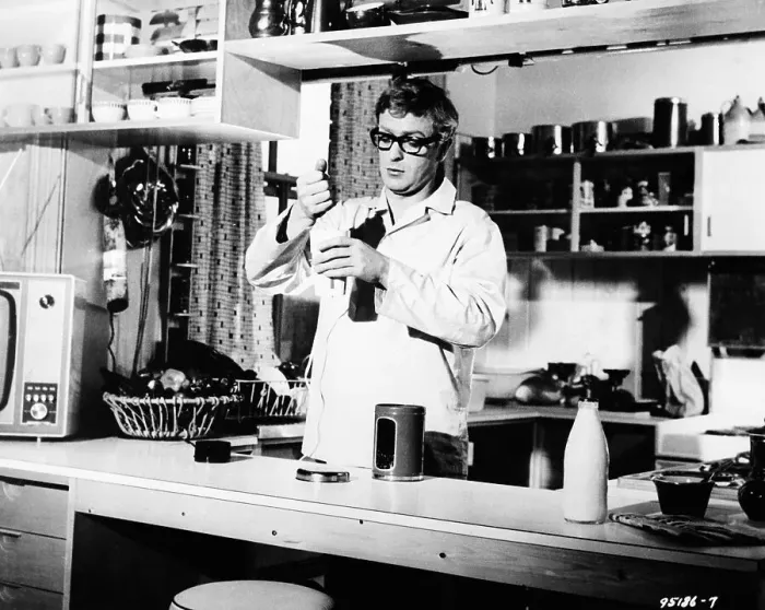 Framed Print : Michael Caine Making Coffee in Movie Framed Print : Michael Caine Making Coffee in Movie