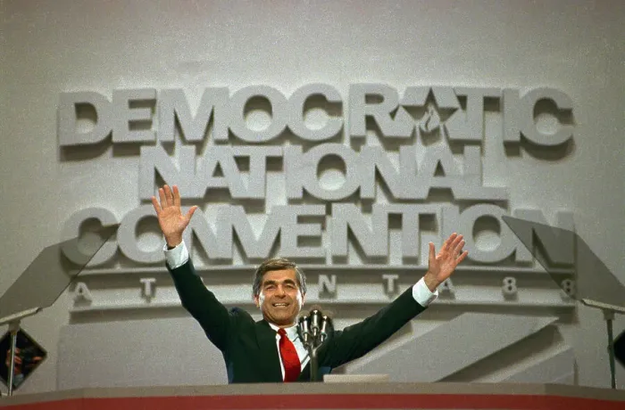 Framed Print : Michael Dukakis Addresses Convention Framed Print : Michael Dukakis Addresses Convention
