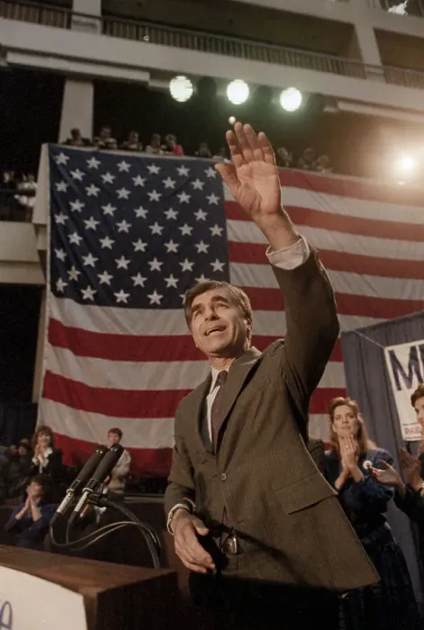 Framed Print : Michael Dukakis Addresses Victory Rally Framed Print : Michael Dukakis Addresses Victory Rally