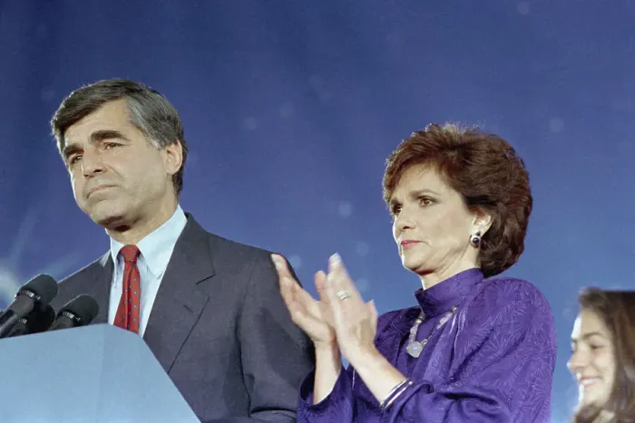 Framed Print : Michael Dukakis Conceding Election Framed Print : Michael Dukakis Conceding Election