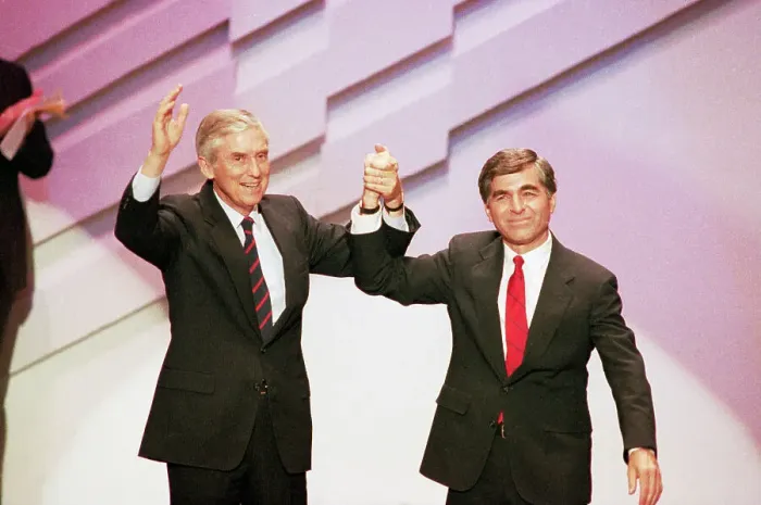 Framed Print : Michael Dukakis and Lloyd Bentsen Framed Print : Michael Dukakis and Lloyd Bentsen