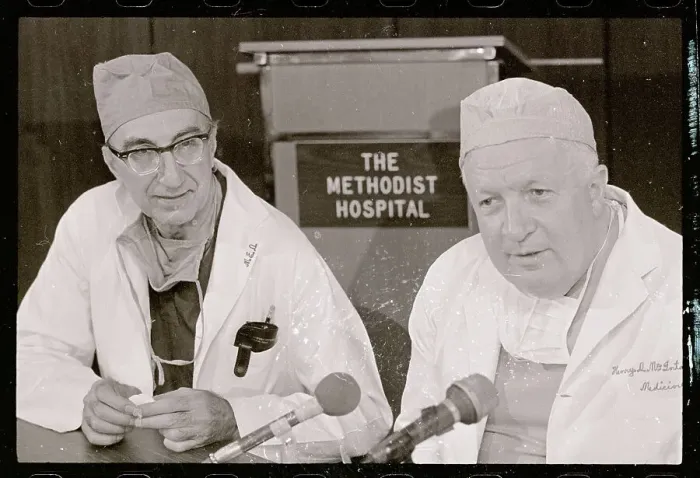 Framed Print : Michael E. DeBakey and Boris V. Petrovsky Speaking With Press Framed Print : Michael E. DeBakey and Boris V. Petrovsky Speaking With Press