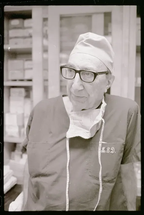 Framed Print : Michael E. DeBakey Wearing Surgeon Attire