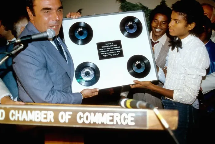 Framed Print : Michael Jackson Receives An Award Framed Print : Michael Jackson Receives An Award