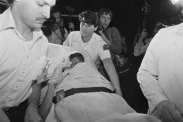 Framed Print : Michael Jackson Wheeled Into Hospital Framed Print : Michael Jackson Wheeled Into Hospital