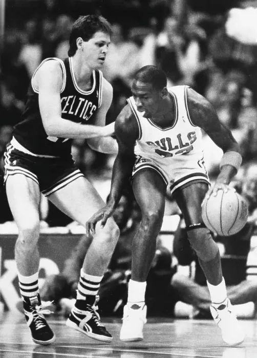 Framed Print : Michael Jordan Dribbles Past David Ainge Framed Print : Michael Jordan Dribbles Past David Ainge