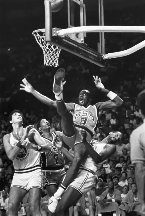 Framed Print : Michael Jordan Falls onto Mickey Johnson Framed Print : Michael Jordan Falls onto Mickey Johnson