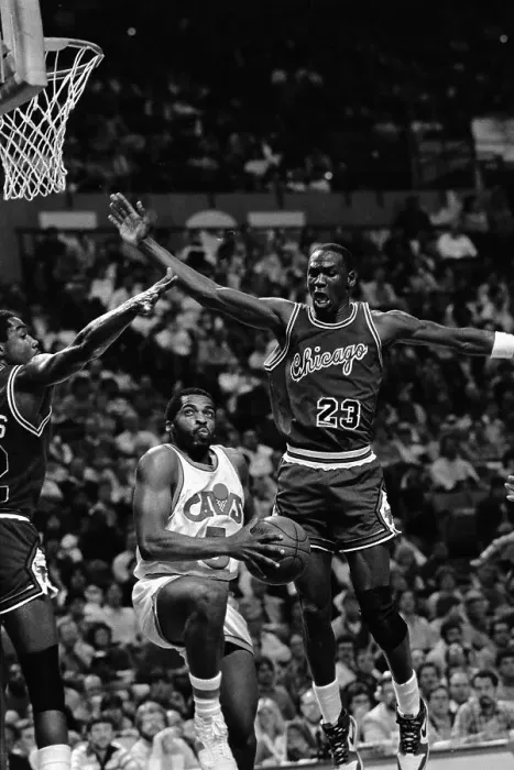Framed Print : Michael Jordan Trying to Block John Bagley Framed Print : Michael Jordan Trying to Block John Bagley