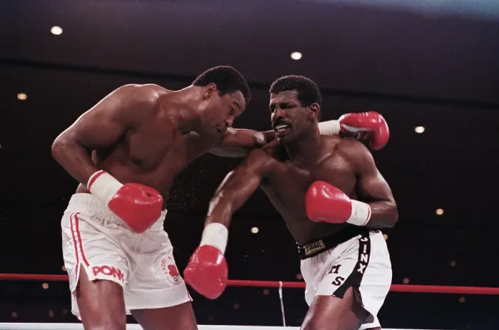 Framed Print : Michael Spinks and Larry Holmes in Rematch Framed Print : Michael Spinks and Larry Holmes in Rematch