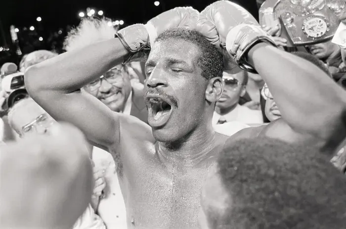 Framed Print : Michael Spinks Yelling After Victory Framed Print : Michael Spinks Yelling After Victory