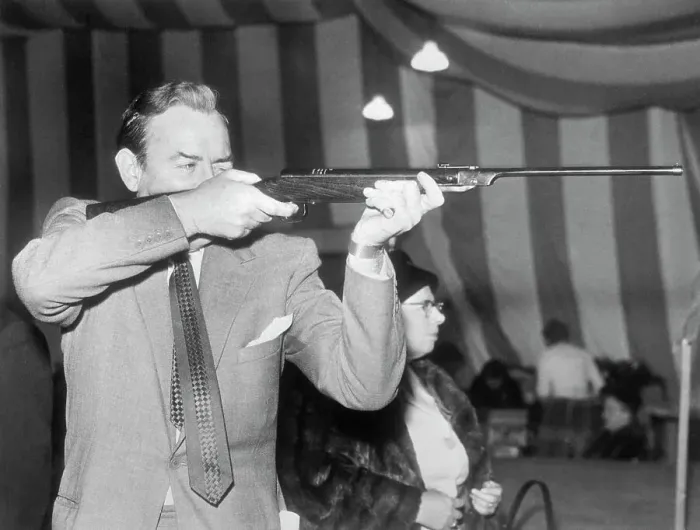 Framed Print : Michael Wilding Taking Aim Framed Print : Michael Wilding Taking Aim