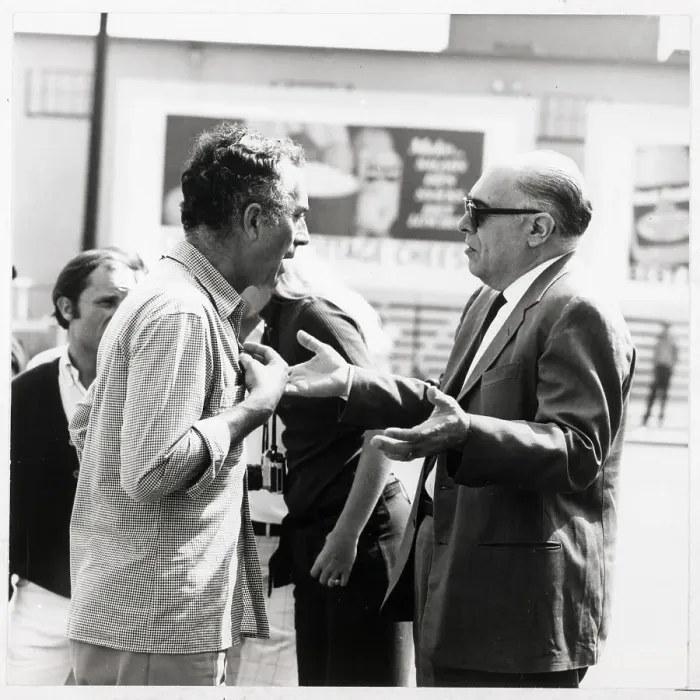 Framed Print : Michelangelo Antonioni Arguing with Carlo Ponti Framed Print : Michelangelo Antonioni Arguing with Carlo Ponti