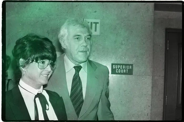 Framed Print : Michelle Marvin Leaving Court W / Attorney Framed Print : Michelle Marvin Leaving Court W / Attorney