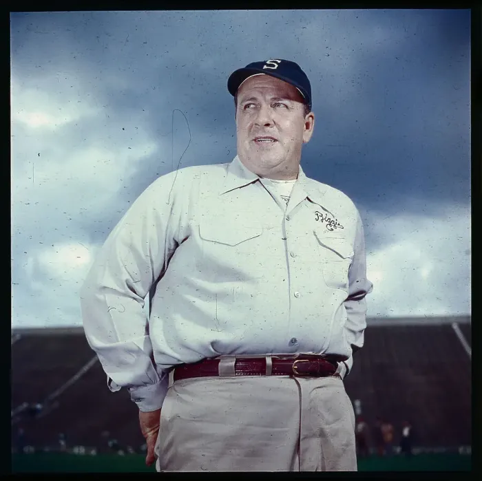 Framed Print : Michigan State Coach Biggie Clarence Munn Standing on Field Framed Print : Michigan State Coach Biggie Clarence Munn Standing on Field