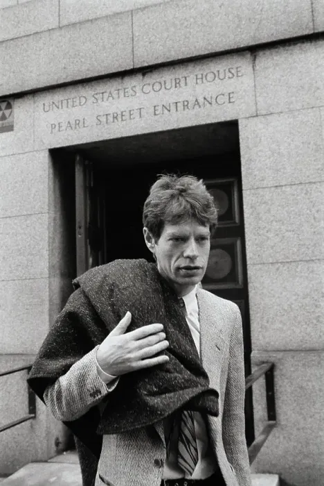 Framed Print : Mick Jagger Leaving Court House