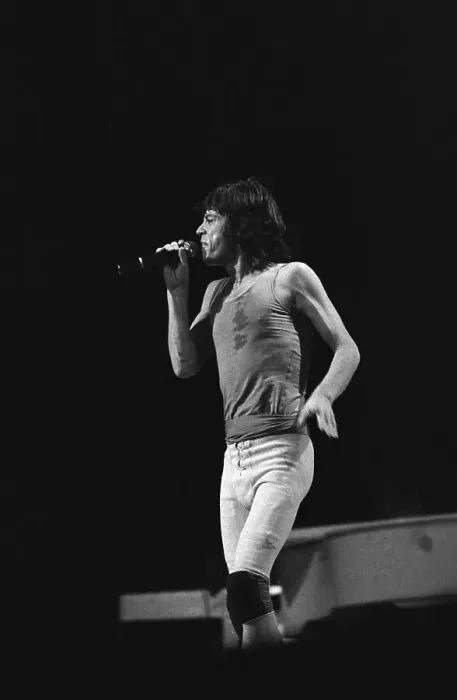 Framed Print : Mick Jagger Performs on Stage