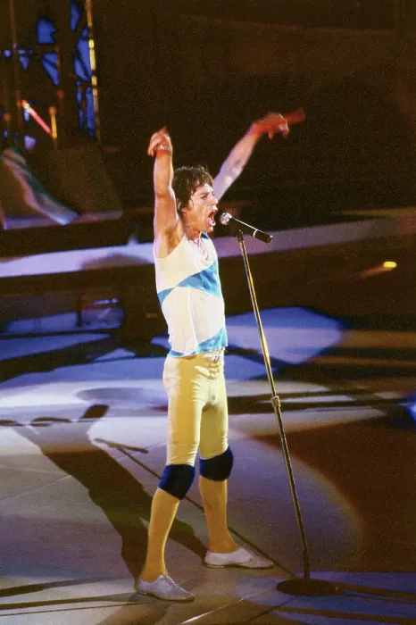 Framed Print : Mick Jagger of the Rolling Stones Performing on Stage