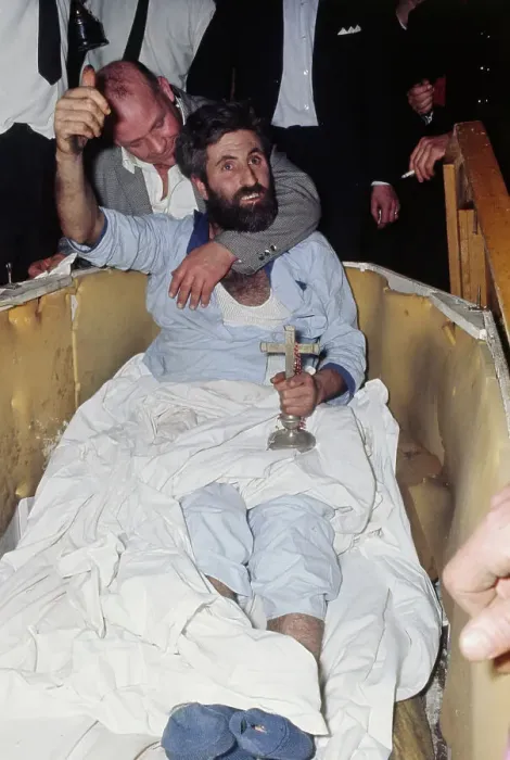 Framed Print : Mick Meaney In His Coffin Framed Print : Mick Meaney In His Coffin