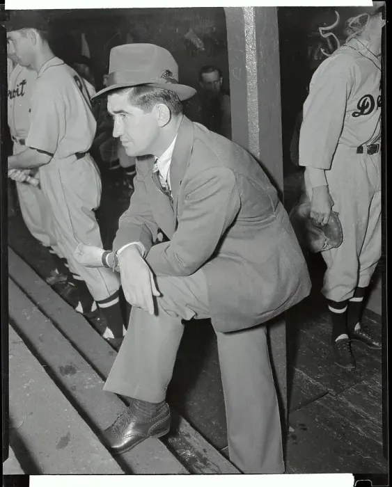 Framed Print : Mickey Cochrane with One Leg Propped Framed Print : Mickey Cochrane with One Leg Propped