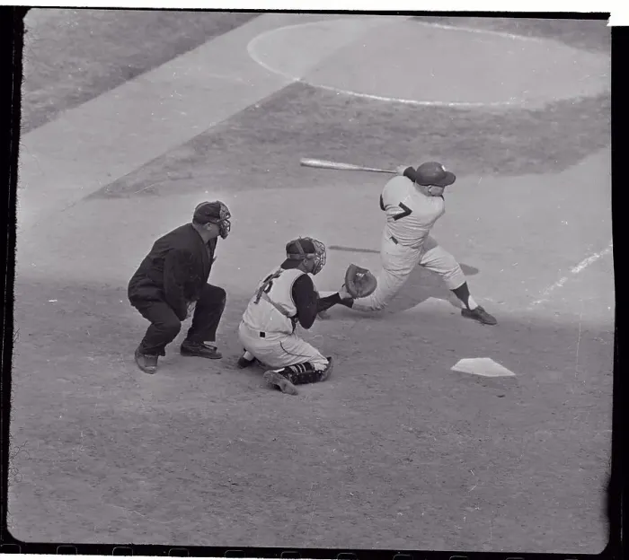 Framed Print : Mickey Mantle in Batting Action Framed Print : Mickey Mantle in Batting Action