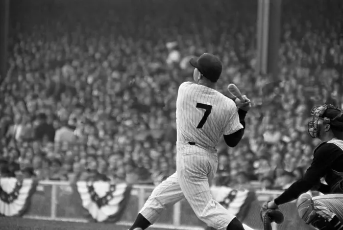 Framed Print : Mickey Mantle Batting - Action Shot Framed Print : Mickey Mantle Batting - Action Shot