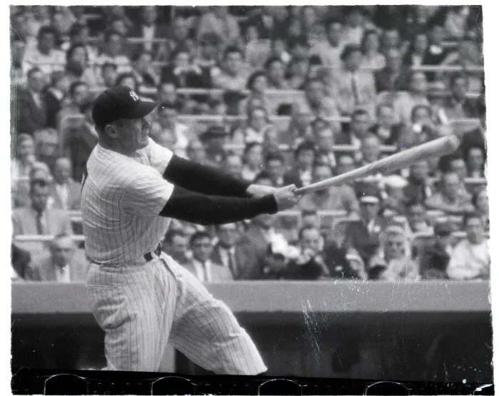Framed Print : Mickey Mantle Batting At Yankee Stadium Framed Print : Mickey Mantle Batting At Yankee Stadium