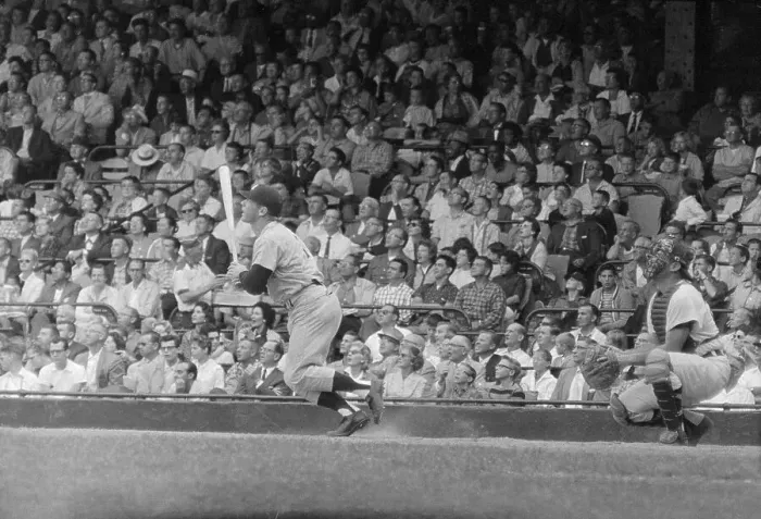Framed Print : Mickey Mantle in Front of The Crowd Framed Print : Mickey Mantle in Front of The Crowd