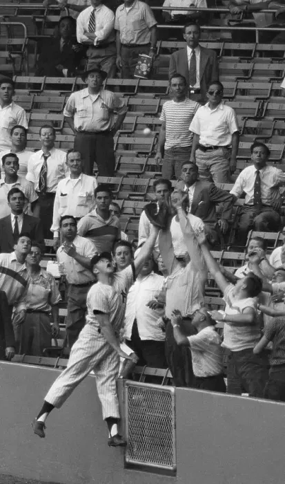 Framed Print : Mickey Mantle Diving for Catch Framed Print : Mickey Mantle Diving for Catch