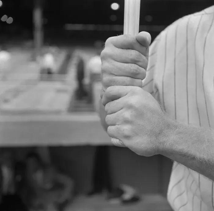 Framed Print : Mickey Mantle Gripping Baseball Bat Framed Print : Mickey Mantle Gripping Baseball Bat