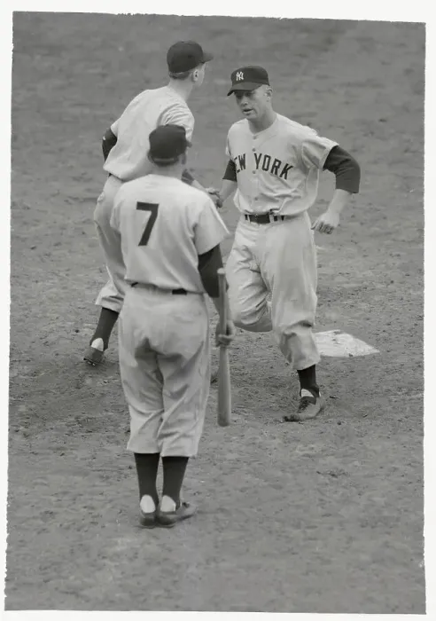 Framed Print : Mickey Mantle After Hitting Homerun