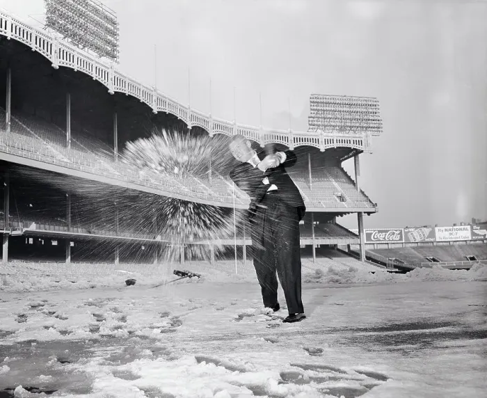 Framed Print : Mickey Mantle Hitting Snowballs Framed Print : Mickey Mantle Hitting Snowballs