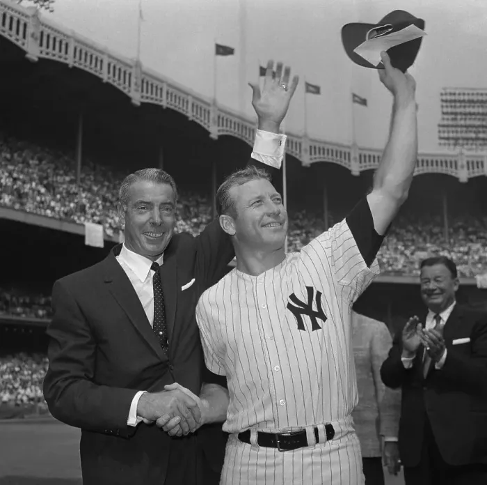 Framed Print : Mickey Mantle and Joe DiMaggio at Hall of Fame Event Framed Print : Mickey Mantle and Joe DiMaggio at Hall of Fame Event