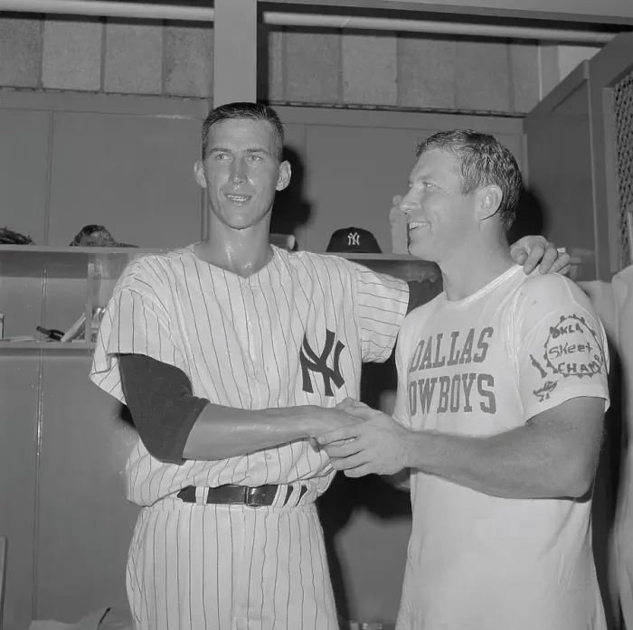 Framed Print : Mickey Mantle and Mel Stottlemyre Shaking Hands Framed Print : Mickey Mantle and Mel Stottlemyre Shaking Hands