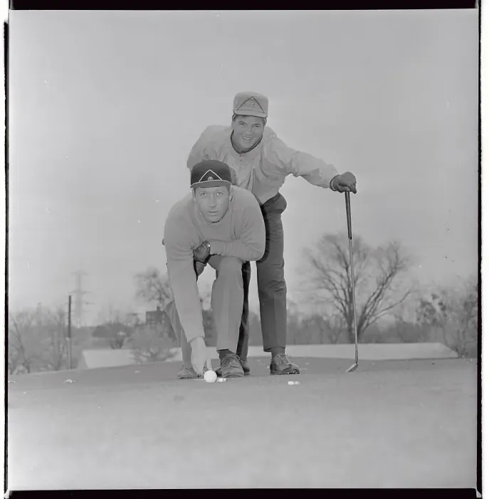 Framed Print : Mickey Mantle and Ralph Terry on Golf Course