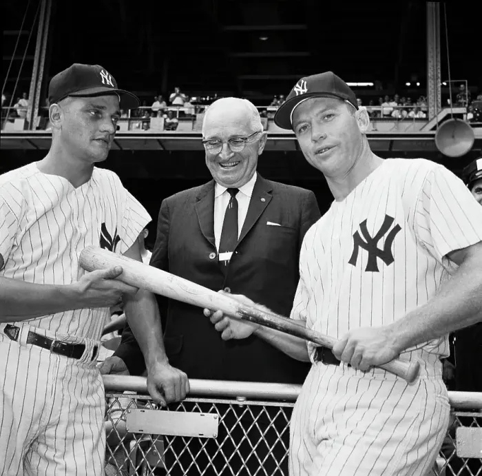Framed Print : Mickey Mantle and Roger Maris with Truman Framed Print : Mickey Mantle and Roger Maris with Truman