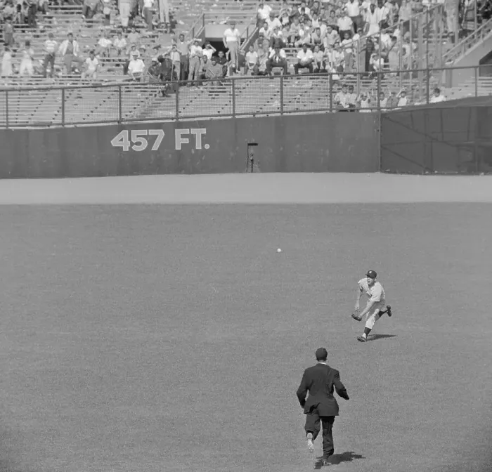 Framed Print : Mickey Mantle Running for Hit to Center Field Framed Print : Mickey Mantle Running for Hit to Center Field