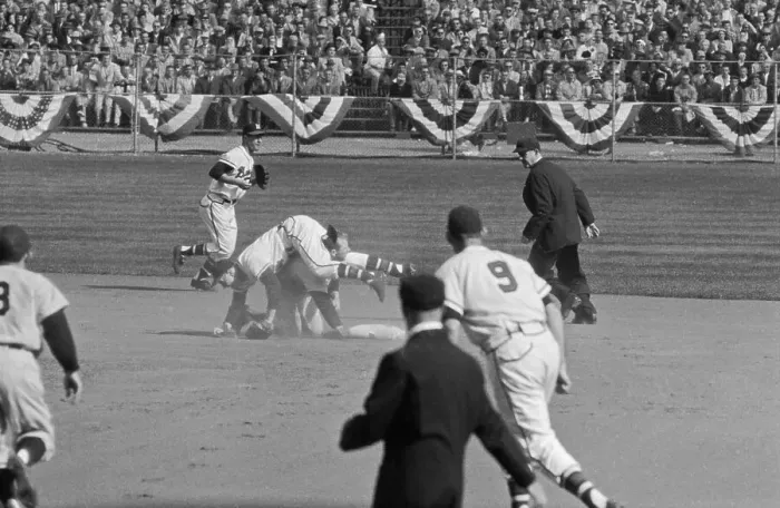 Framed Print : Mickey Mantle Running to Second Base
