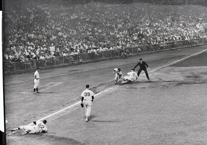 Framed Print : Mickey Mantle Sliding into Third Framed Print : Mickey Mantle Sliding into Third