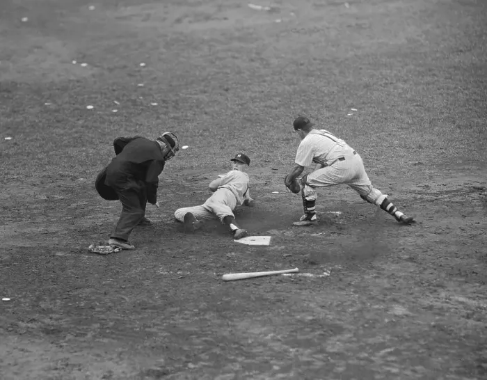 Framed Print : Mickey Mantle Sliding into Home Base Framed Print : Mickey Mantle Sliding into Home Base
