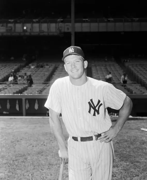 Framed Print : Mickey Mantle Standing with Hand on One Hip Framed Print : Mickey Mantle Standing with Hand on One Hip