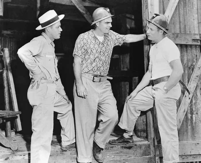 Framed Print : Mickey Mantle Talking with Father and Cliff Mapes