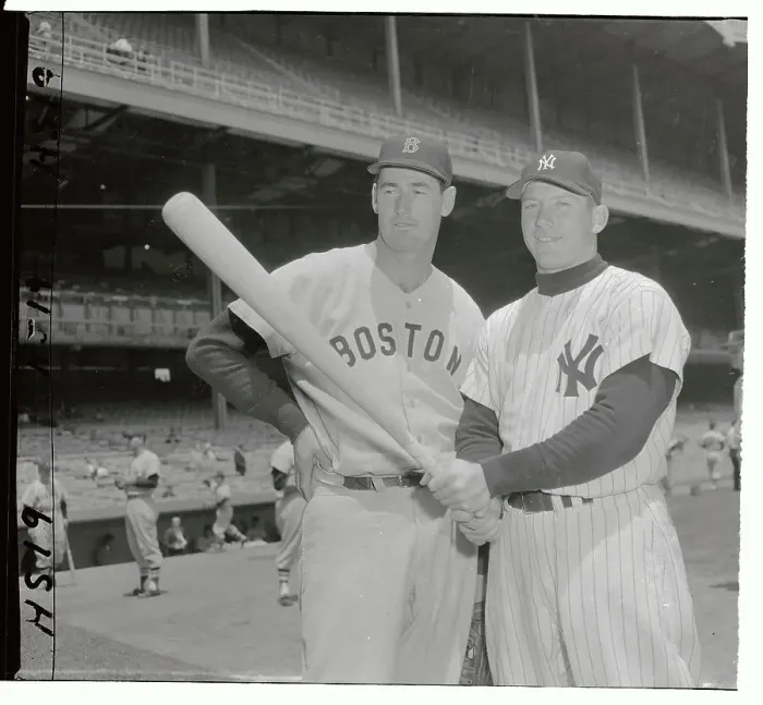 Framed Print : Mickey Mantle and Ted Williams Posing Together Framed Print : Mickey Mantle and Ted Williams Posing Together