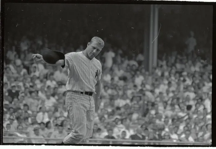 Framed Print : Mickey Mantle Throwing His Helmet Framed Print : Mickey Mantle Throwing His Helmet