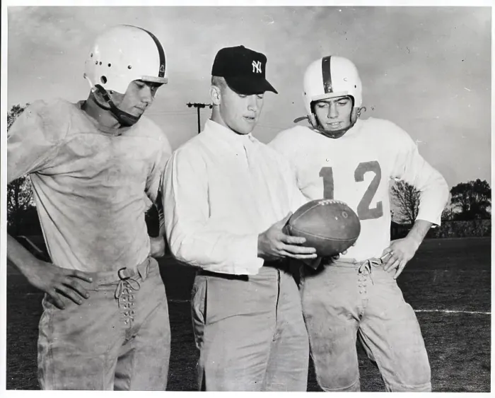 Framed Print : Mickey Mantle W / Twin Brothers W / Football