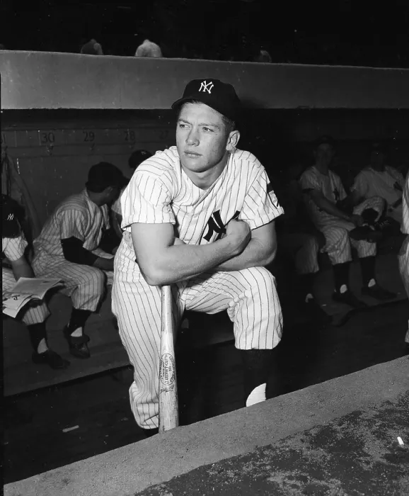 Framed Print : Mickey Mantle In Yankee Dugout Framed Print : Mickey Mantle In Yankee Dugout
