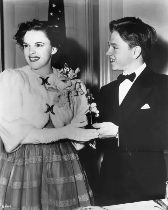 Framed Print : Mickey Rooney Giving Judy Garland Award Framed Print : Mickey Rooney Giving Judy Garland Award