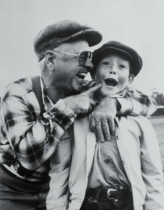 Framed Print : Mickey Rooney Joking with Youngster Framed Print : Mickey Rooney Joking with Youngster