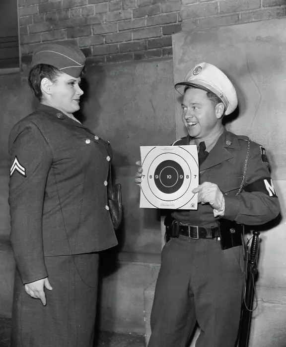 Framed Print : Mickey Rooney and June Smaney in Army Movie Scene Framed Print : Mickey Rooney and June Smaney in Army Movie Scene