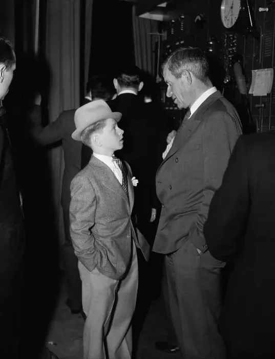 Framed Print : Mickey Rooney and will Rogers Conversing Framed Print : Mickey Rooney and will Rogers Conversing