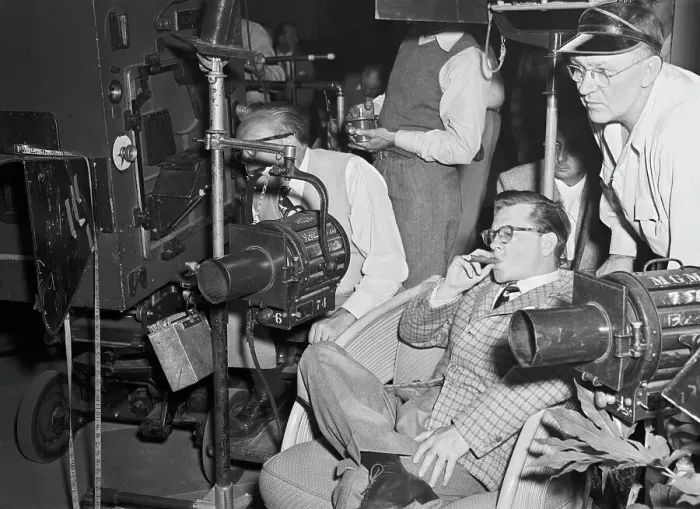 Framed Print : Mickey Rooney Smoking Cigar on the Set Framed Print : Mickey Rooney Smoking Cigar on the Set